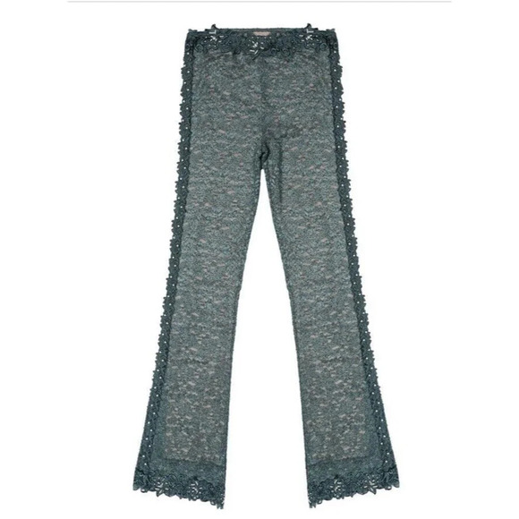 Boys Lie Rose Reverie x Yung Reaper Bottom Green Lace XS Pearl Flare Pant - Picture 4 of 13